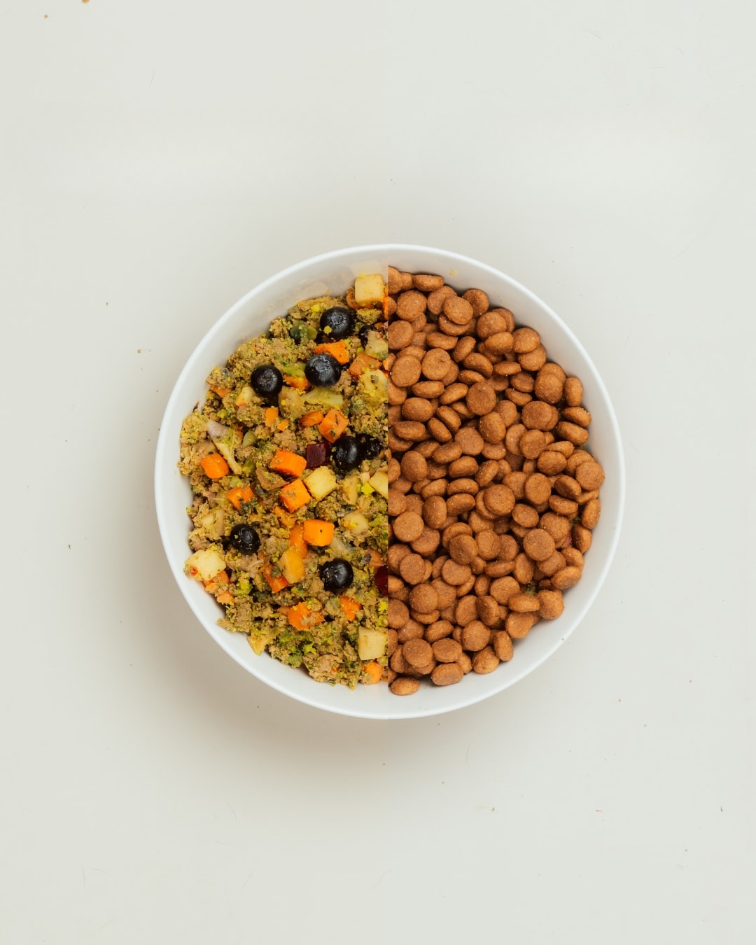 Jämförelse av Frank & Maggie´s måltid och torrfoder